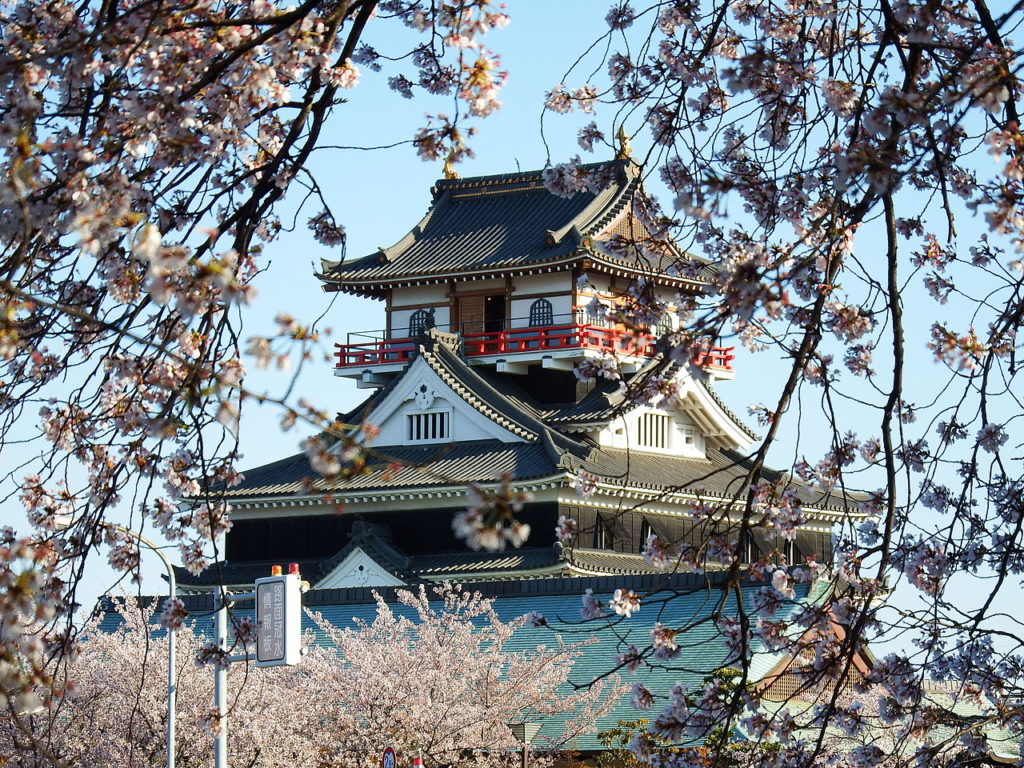 清須城と桜